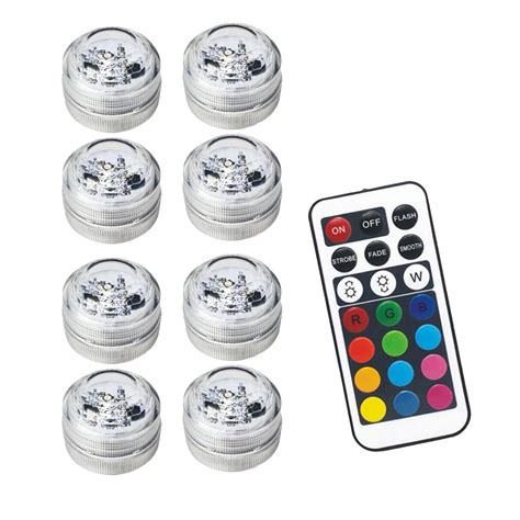 RGB Wireless Remote Control 3 LED Colour Changing Night Light Battery ...