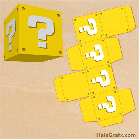 FREE Printable Super Mario Bros. Question Block Treat Box