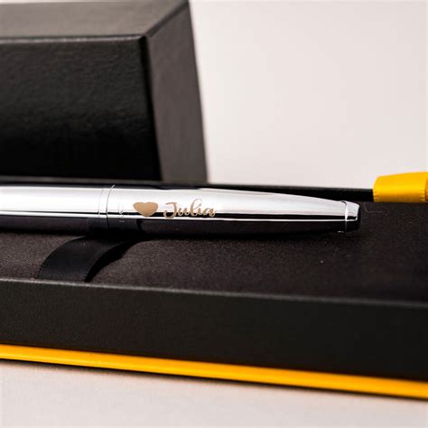 Engraved Cross Ballpoint Pen - Heart Name | GettingPersonal.co.uk