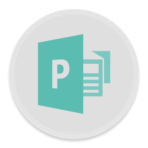 Publisher Icon | Button UI MS Office Round Iconpack | BlackVariant