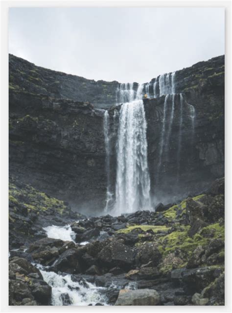 Fossá Waterfall on the Faroe Islands Wall Arts - Etsy