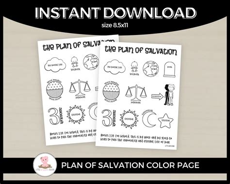 Plan of Salvation Coloring Page by Little Wiggles Design - Etsy