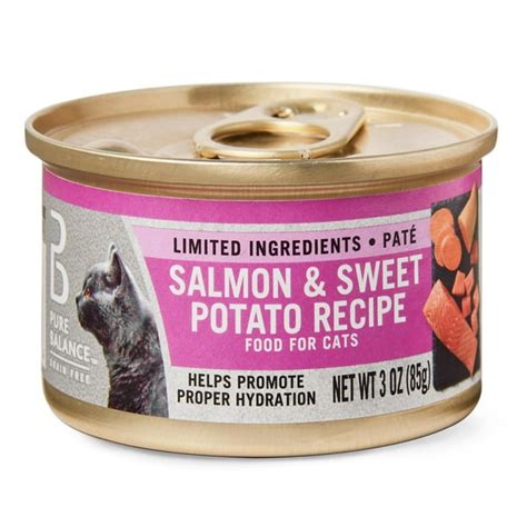 Pure Balance Grain-Free Limited Ingredient Wet Cat Food, Salmon & Sweet Potato, 3 oz - Walmart ...