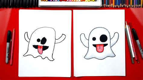 How To Draw The Ghost Emoji - Art For Kids Hub