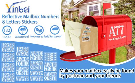 Amazon.com: 132 Pcs 2" Reflective Mailbox Numbers Letters Stickers for Outside,Numbers and ...