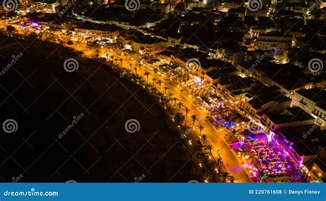 Nightlife in Rethymno, Crete, Greece Stock Photo - Image of darkness, lighting: 220761608