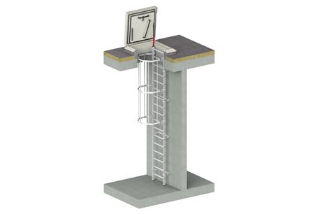 Roof access hatch with fixed ladder by Staka Roof Access Hatches