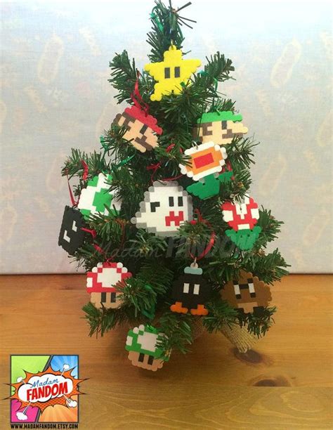 15 Super Mario Christmas Ornaments Set Video Game Ornaments | Etsy | Mini christmas ornaments ...