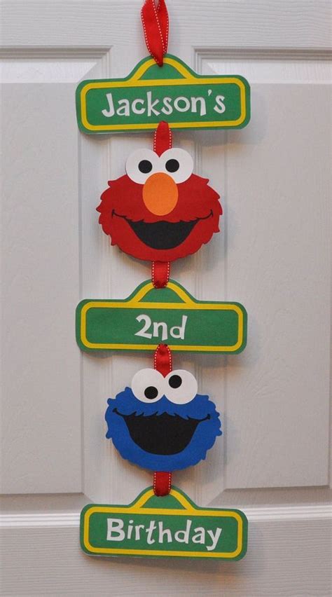 Sesame Street Door Sign, Sesame Street Party | Sesame street birthday ...