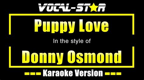 Donny Osmond - Puppy Love (Karaoke Version) with Lyrics HD Vocal-Star Karaoke - YouTube