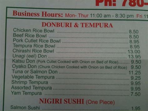 I Love Sushi Menu, Menu for I Love Sushi, Downtown, Edmonton ...