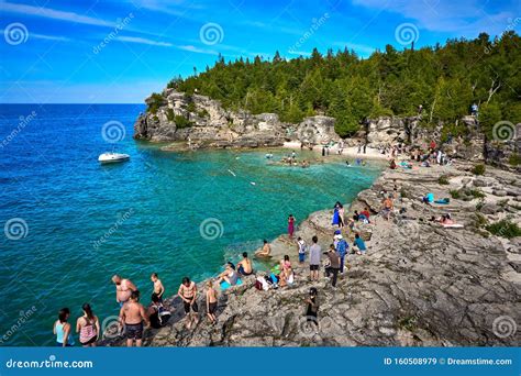 The Grotto At Tobermory, Bruce Peninsula, Ontario, Canada. Royalty-Free ...