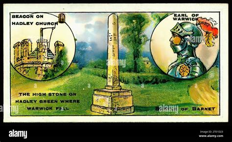 Battle of Barnet 001 - Vintage Cigarette Card Illustration Stock Photo - Alamy