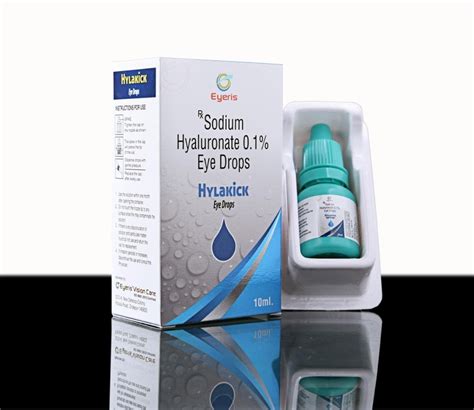 Allopathic HYLAKICK E/d( Sodium Hyaluronate Eye Drops, Packaging Type: Box, Packaging Size: 100 ...