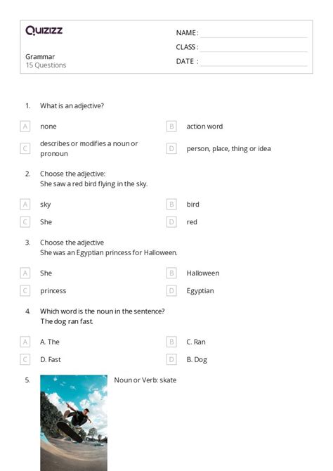 50+ Grammar worksheets for 7th Grade on Quizizz | Free & Printable