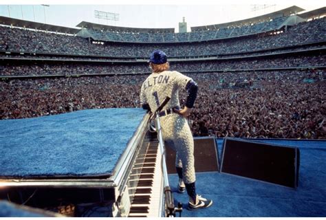 Elton John at Dodger Stadium, 1975 : r/OldSchoolCool