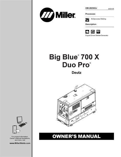 MILLER BIG BLUE DUO PRO 700 X OWNER'S MANUAL Pdf Download | ManualsLib