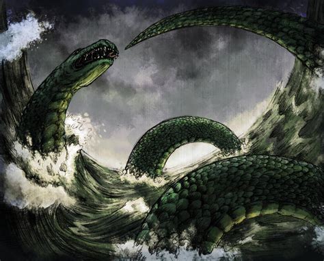 Jormungandr, the Midgard Serpent by AniaArtNL on DeviantArt