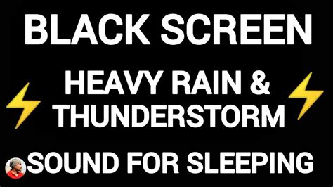 Rain and thunder sound for sleeping Black Screen 10 Hours - YouTube