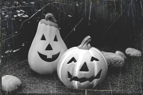 Free Images : black and white, decoration, autumn, pumpkin, halloween, scary, illustration, ball ...