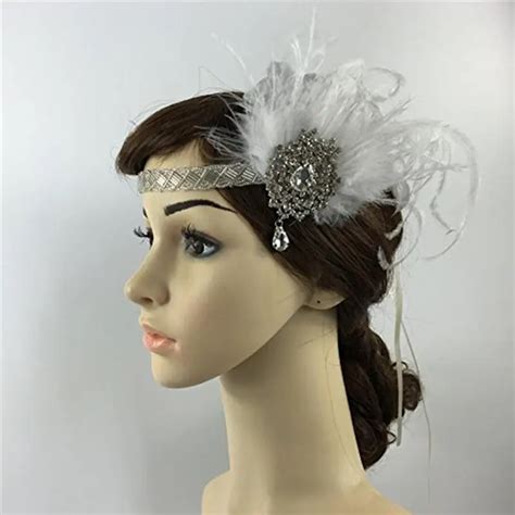 Newly Design Woman Flapper Charleston Headdress Headwrap Top Knot Dance ...