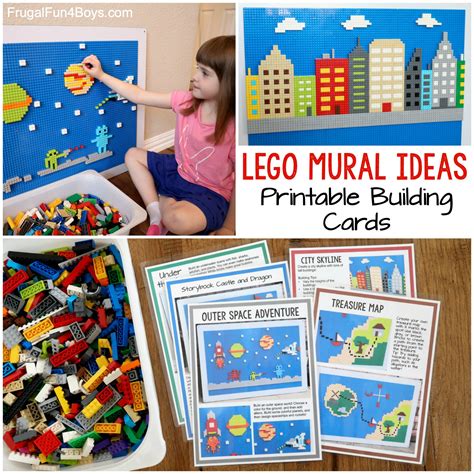 LEGO Wall Building Ideas and Printable Building Cards - Frugal Fun For Boys and Girls