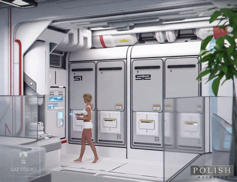 Space Station Living Quarters | 3D Models and 3D Software by Daz 3D | Space, Locker storage ...