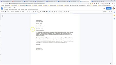 Writing a Business Letter in Google Docs - YouTube