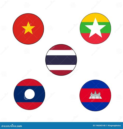 Laos Vietnam Cambodia Thailand Flag Royalty-Free Illustration ...