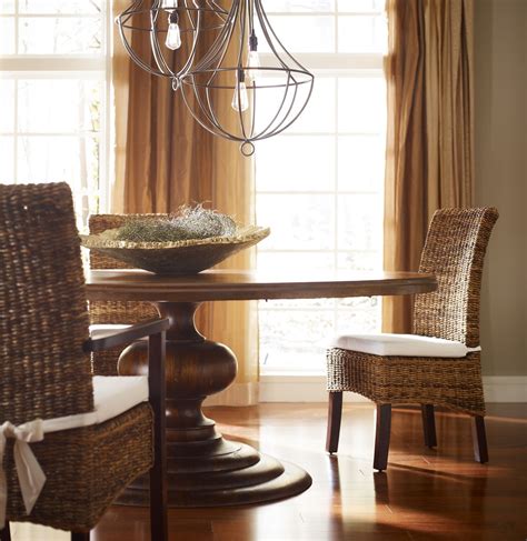 60" Round Pedestal Dining Table-Cocoa | Round Kitchen Tables | Zin Home