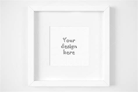 Modern white matted frame mockup | Print Templates ~ Creative Market