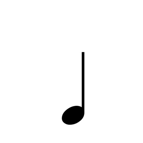 𝅥 | musical symbol quarter note | Musica, Regular @ Graphemica