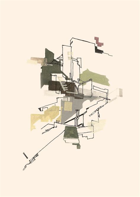 architectural drawings abstract - Google Search Collage Architecture ...