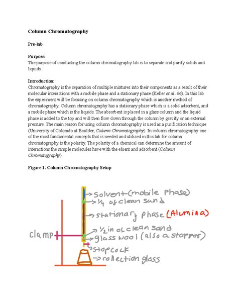 column chromatography lab report - Jerrica Scales