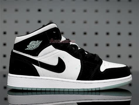 Air Jordan 1 Mid SE Glow in the Dark Panda BQ6931-103 White/Black-Teal ...