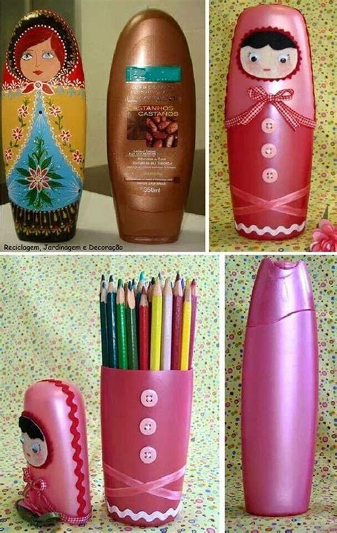 Manualidades con botella de shampo Plastic Bottle Crafts, Recycle Plastic Bottles, Plastic ...