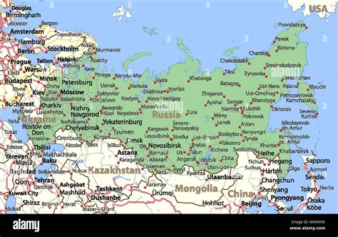 Show Map Of Russia | Cities And Towns Map