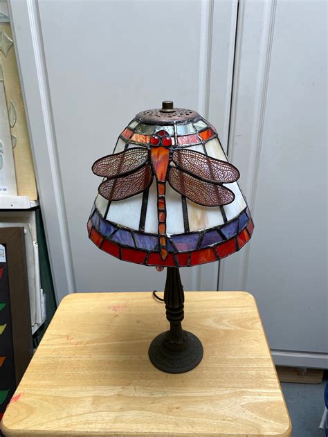 DRAGONFLY... Stained Glass Lamp - Etsy