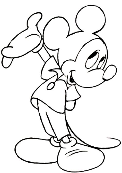 Mickey Mouse Outline Drawing at GetDrawings | Free download