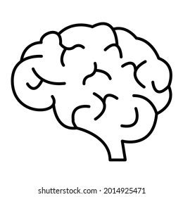 Vector Brain Outline Icon Design Stock Vector (Royalty Free) 2014925471 | Shutterstock