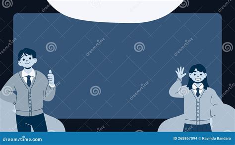 Simple Minimalist Simple Virtual Background Stock Illustration ...