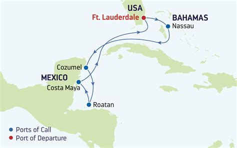 2018 Caribbean itinerary map, AL, Allure of the Seas, 7-night Western ...