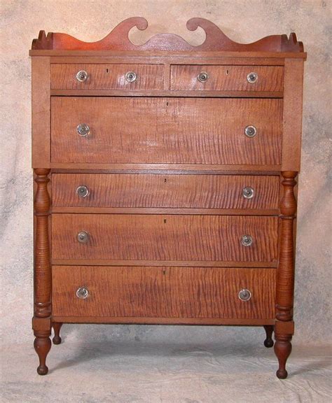 932: Tiger Maple and Cherry Chest. : Lot 932 | Early american furniture ...