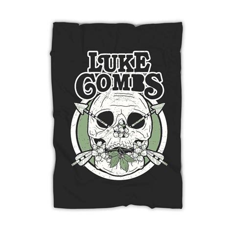 Luke Combs Skull Logo Blanket | Logo blankets, Skull logo, Print blanket