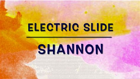 Electric Slide - Shannon (Lyrics) #electricslide #Shannon #shannonsong ...