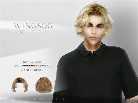 wingssims' Fluffy male hair - ER0815 | Mens hairstyles, Sims 4 hair ...