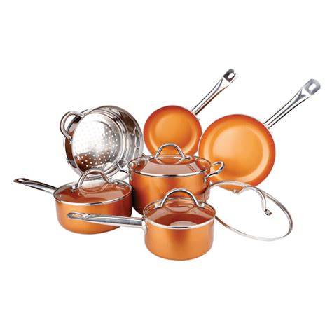 MorningSave: Copper Luxury 10-Piece Copper Cookware Set