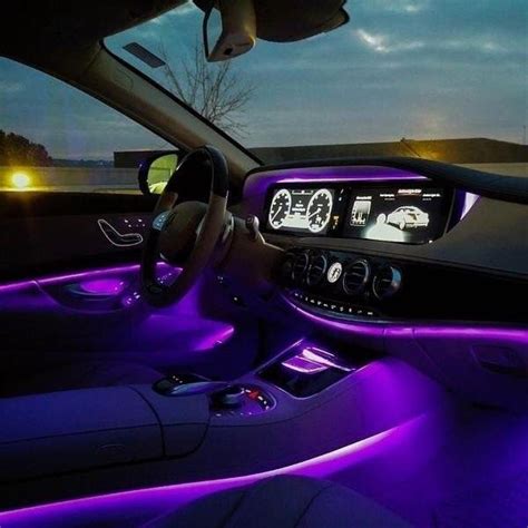 Purple LEDs | 4 door sports cars, Car interior, Dream cars