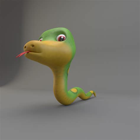 3D model snake cartoon - TurboSquid 1214241