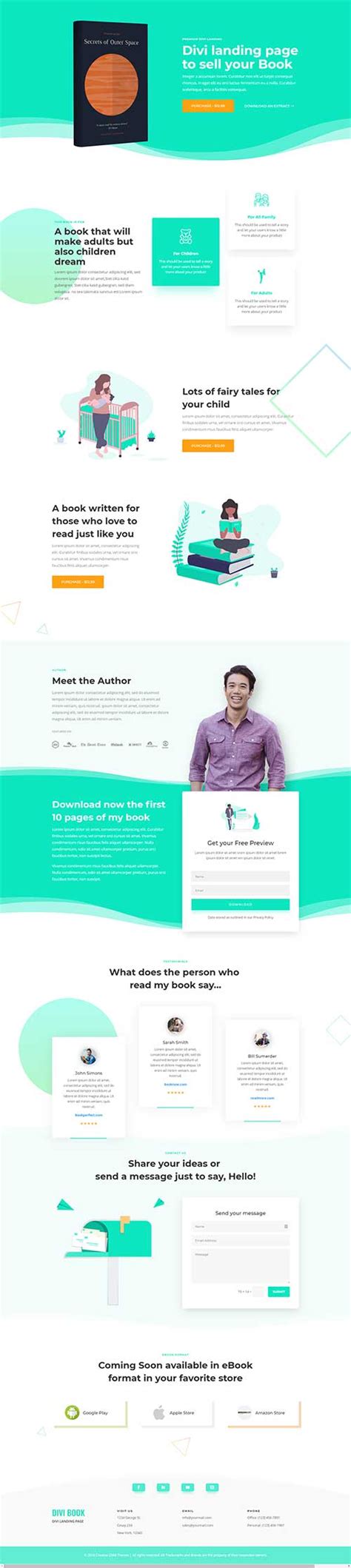 Bookly landing page (premium Divi layout) 2018 • Divi Theme Layouts